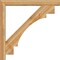 Ekena Millwork Merced Block Rough Sawn Bracket w/ Offset Brace, Western Red Cedar, 6"W x 46"D x 46"H BKT0604X46X46MRC05RWR - alternate 4